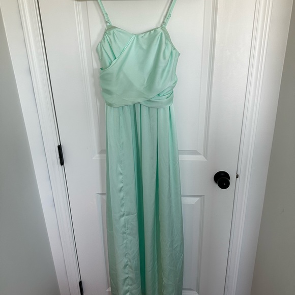 Seafoam Green Maxi Formal Dress - Picture 10 of 11